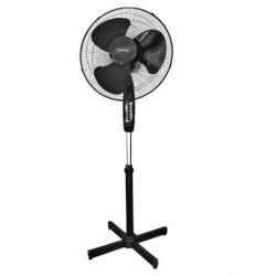 Ventilator de podea Rosberg R51760A, 40W, 40 cm, 3 viteze, Ajustare inaltime, Negru