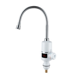 Robinet incalzire apa instant Rosberg R57100DW 3300 W Cu afisaj Pana la 60°C Montare pe blat Alb