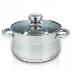 Oala cu capac Rosberg R51210B24 24 cm 6.5 litri Fund capsulat Inox