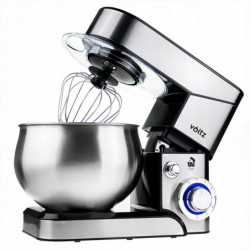 Mixer planetar Voltz V51115F, 1600W, Tot metal, 5 litri, 6 viteze, LED, Otel inoxidabil