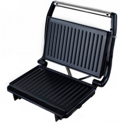 Sandwich maker Rosberg R51442F, 800W, 2 sandwich-uri, Invelis antiaderent, Inox/Negru