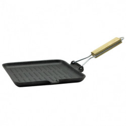 Tigaie grill Muhler MR-2416CI, 24x24cm, Fonta, Negru/Maro