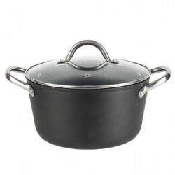 Oala cu capac Bohmann BH 7421-28 28 cm 63 L Acoperire marmura Inductie Negru