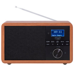 Radio digital Adler AD 1184, 15W, DAB+Bluethooth, Ceas, USB, Card SD, Display LCD, Maro/Negru