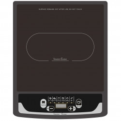 Plita cu inductie Electra EH-0520IC, 2000W, 25x25 cm, Ceramica, Termostat, Ecran tactil, Negru