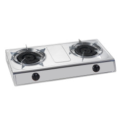 Aragaz dublu pe gaz Elite EGS-2188, 9,6 kW, 2 arzatoare, Pentru exterior, Aprindere automata, 30 mbar, Otel inoxidabil