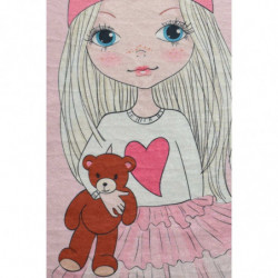 Covor Chilai Home 876CHL1204 140x190 cm fire de catifea antibacteriene poliester roz