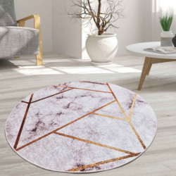 Covor Chilai Home 882CHL2833 diametru 200 cm fire de catifea antibacteriene poliester alb