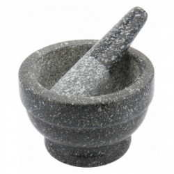 Mortar KingHoff KH 3358, Diametru 9,5 cm, Granit natural, Gri