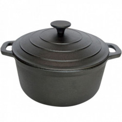 Oala din fonta Rosberg R54618A22 215 cm 25 L Negru