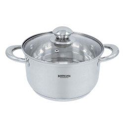 Oala cu capac Bohmann BH-0805-24, 24 cm, 6 L, Inductie, Inox