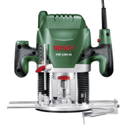 Оберфреза BOSCH POF 1200 AE, 1200W, 55мм ход на фрезата, 28.000 rpm/min, Аксесоари, Зелен (060326A100)